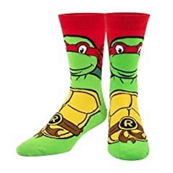 Odd Sox, TMNT, Raphael Nickelodeon Socks Ninja Turtle NWT Men’s Size 8-12 - Picture 1 of 3